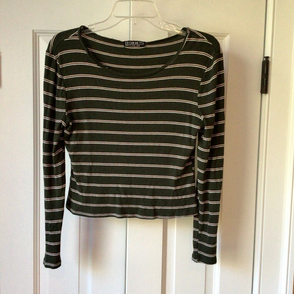 Cotton On Striped Crop Top size S